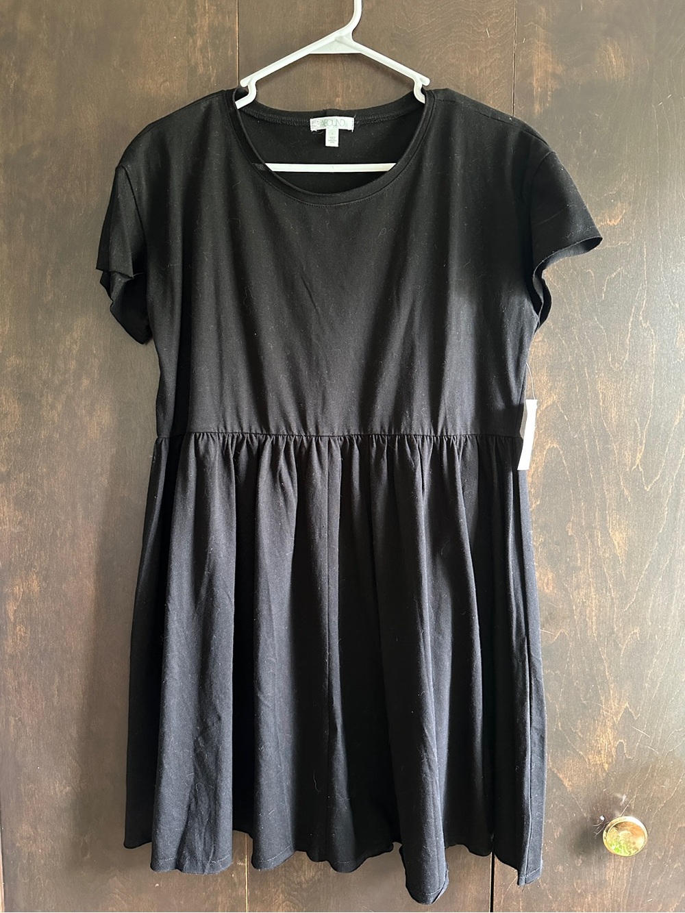Abound Black Crewneck Short-Sleeve Dress